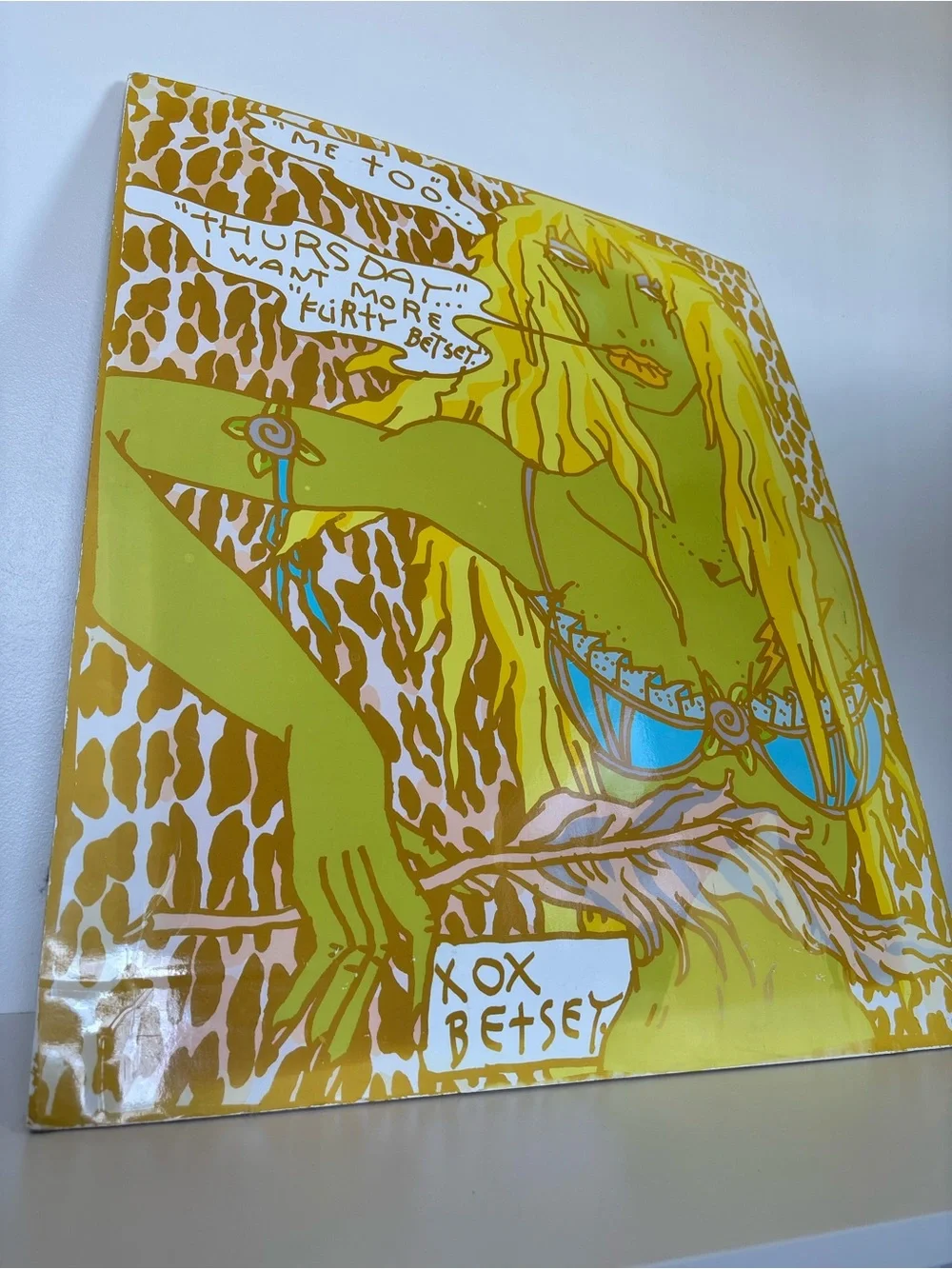 Betsey Johnson “Thursday” art print on foam board - display from store